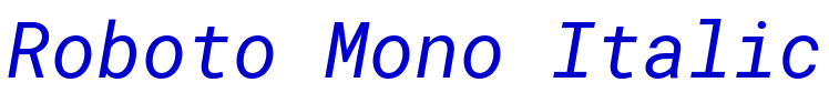 Roboto Mono Italic 字体